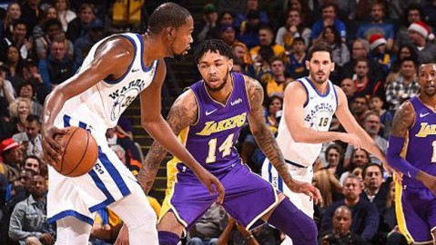 湖人119-103勇士：詹皇准三双助湖人重返西部第四