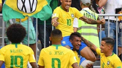 57%控球巴西27射仅1中，比利时2-1高效致命